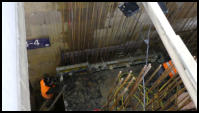 02.03.2020 - Bis zur Brettebene wurde bereits der Beton eingebaut.