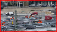 01.12.17 - Das Dachgerst am Bussteig 2 ist bereits zur Hlfte fertig.