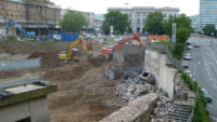 04.07.13 - Blick vom Hoteleingang zur Baustelle - In den letzten Tagen hat sich das Bild sehr verndert.