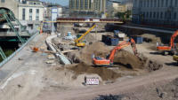 20.04.15 - Der Sand wurd nun im Baufeld Mall eingebaut.