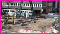 16.03.16 - Die ersten Bordsteine im Bereich des Wupperpark-Ost sind gesetzt.
