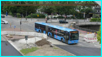 13.06.17 - Die Busse werden ber die Nordseite der B 7 umgeleitet.