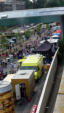 Blick vom Parkdeck der Sparkasse aus das Festgelnde und Street Food Festival