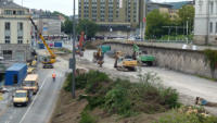09.09.14 - der Busrampen-Rckbau ist nun abgeschlossen - Heute wurde das weitere Baufeld gerodet.