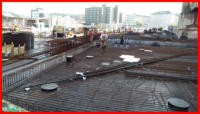02.09.16 - Der Bau vom Stahlgerst ist weiter vorangeschritten.