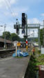09.08.17 -  Gleis 1 Westausfahrt. das alte Signal wurde abgebaut.