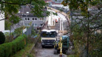 24.10.2014 - Betonierarbeiten am Kuhler Viadukt ber der Str. Steinweg. Blick von der Rdiger Strae (HP. Rott) 