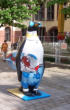 074 Robby, der coole Surfer! - 2006: Willi-Brand-Platz - 2016 Standort: Pinguin-Museum Cuxhaven (mit neuer Bemalung)  - Pinguinist: Optik Pfaff - Knstler: MoreThanWords, Dortmund
