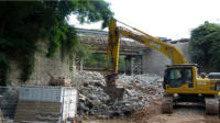06.07.11 -  Abbruch der Brcke.