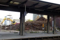 27.10.2011 -Rckbauarbeiten - Blick von Gleis 2