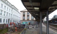 08.03.2012 - Vorbeitung fr die Fahrkarten-Verkaufscontainer der DB