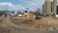 20.04.2012 - Die ersten Baucontainer sind angeliefert worden.