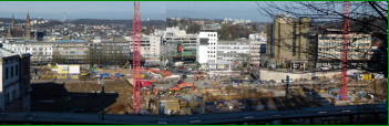 21.01.15 - Gesamtblick ber der Baustelle. Links vom Kran entstehr die Mall.