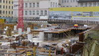 03.03.15 - Die Verschalung fr die letzte Decke wird aufgebaut.