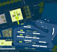 Anordnug der Bussteige nach Himmelsrichtungen ( West, Ost, Sd, Nord.