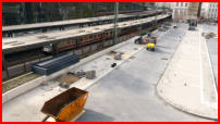 13.10.17 - Die vorbereitenden Arbeiten fr die neuen Bahnsteigadchern haben begonnen.