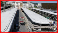 14.06.2018 - Bussteig 2 - Das Gerst wird weiter abgebaut.