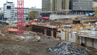 12.11.14 - Die Konturen der Mauer werden nun sichtbar.