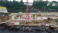 05.09.14 - Die nchsten 3 Sttzen werden heute zum Betonieren vorbereitet.
