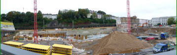 26.09.14 - Panoramabersicht ber die gesamte Busbahnhof - Baustelle
