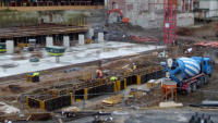 03.11.14 - Weitere Wandverschalungen wurden aufgebaut.