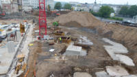 05.09.14 - Die nchsten 3 Sttzen werden heute zum Betonieren vorbereitet.