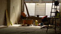05.03.13 Eingangshalle - Die Treppe zu Gleis 1 nimmt Gestalt an