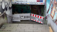 19.01.15 - Seit 14:00 Uhr ist der Tunnel fr den Personnenverkehr geschlossen.