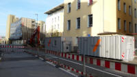 15.11.12  - Die ersten Baucontainer sind da.