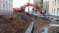 03.12.12 - Beginn der Arbeiten zum Anschlu der Strae vom Hotel 