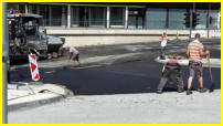 19.04.2018 - Die zweite Asphaltschicht wurde heute eingebaut.