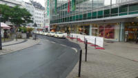 07.08.13 - Baustelleneinrichtung - vorne rechts die Verkehrsinsel die zurckgebaut wird