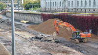 07.10.14 - Die Straendecke wird rckgebaut.