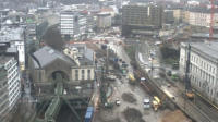 15.12.14 - Die prov. Fugngerbrcke wird angeliefert.