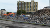 10.10.14 - Der alte Busbahnhof wird als Zwischennlager genutzt.