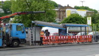 06.05.14 - Abbau am Bussteig 8