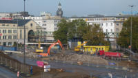01.10.14 - Der ex Busbahnhof ist nun ein Zwischenlager zum  Recyceln. 