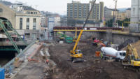 19.01.15 - Der freigelegte Teil wurde nun mit Beton ausgefllt. Spter folgt noch die Mauerkrone.