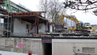 11.02.15 - Das alte Tourist-Info-Zentrum wurde heute dem Erdboden angeglichen.