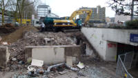 24.02.15 - Nun ist auch die Treppe abgetragen.