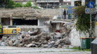 16.06.15 - Teile der Westmauer vom ex Personnentunnel wurden auch schon eingerissen..