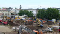 20.08.15 - Die Kanalbauarbeiten haben nun fast die Kreuzung Dppersberg erreicht.