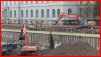 24.02.16 - der Aushub von der Bahnhofstr. wird zur B7 befrdert.