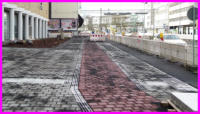 11.02.16 - Der Geh / Radweg ist nun fertiggestellt. Hier hlt wohl knftig wieder ein Bus.