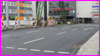 09.01.2017 - Die Fahrbahnmarkierungen in der Morianstrae sind auch schon erfolgt