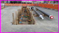 16.02.17 - Es geschied etwas an diese Baustelle .Diese 2 Rohre wurden neu angeliefert.