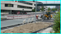 24.05.17 - Die Absperrgitter wurden heute abgerumt und durch 
Sicherheitsbaken ersetzt.