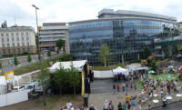 Blick vom Parkdeck der Sparkasse aus das Festgelnde und Street Food Festival