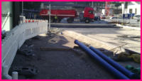 14.09.16 -  Der Einbau des Asphalt hat bekonnen.