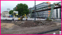 29.07.16 - Der Rckbau der Verkehrsinsel geht weiter.
